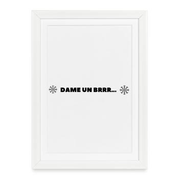 Lady et brrr snowflake reggaeton hiver drôle - Affiche encadrée (27 × 37 cm) - blanc - Devant