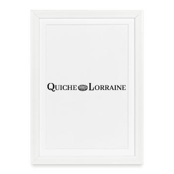 QUICHE LORRAINE (cuisine) - Affiche encadrée (27 × 37 cm) - blanc - Devant