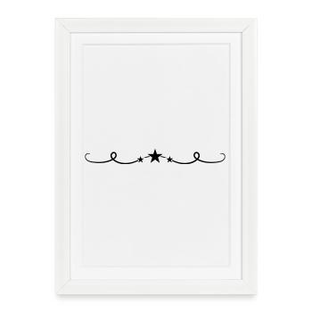 Gamme d’Ornements en Étoile - Affiche encadrée (27 × 37 cm) - blanc - Devant
