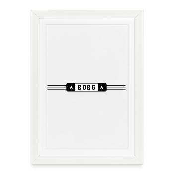 2026 - Affiche encadrée (27 × 37 cm) - blanc - Devant