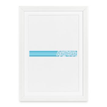 Nom d’homme Arthur - Affiche encadrée (27 × 37 cm) - blanc - Devant