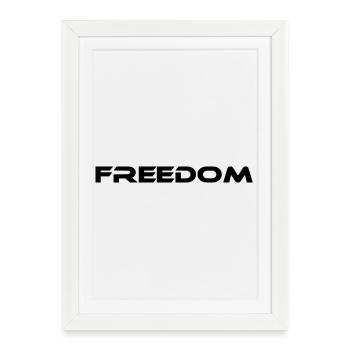 l’inscription freedom - Affiche encadrée (27 × 37 cm) - blanc - Devant