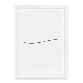 Stroke Art Brushstroke Underscore Crack Line - Framed poster (27 × 37 cm) - white - Front