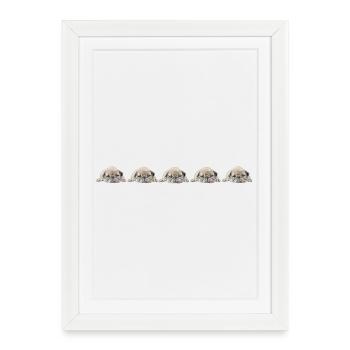 5 Carlins - Affiche encadrée (27 × 37 cm) - blanc - Devant