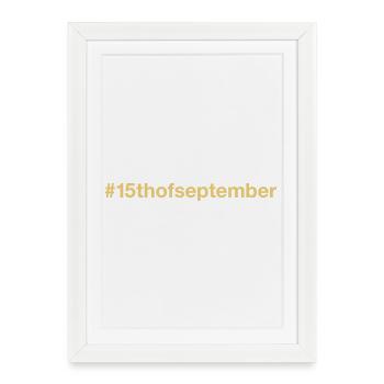 born on September 15 Birthday birthday - Framed poster (27 × 37 cm) - white - Front
