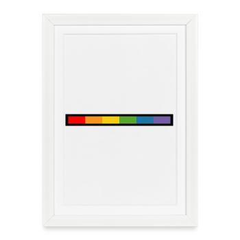 LGBT Tshirt design CSD Shirt - Framed poster (27 × 37 cm) - white - Front