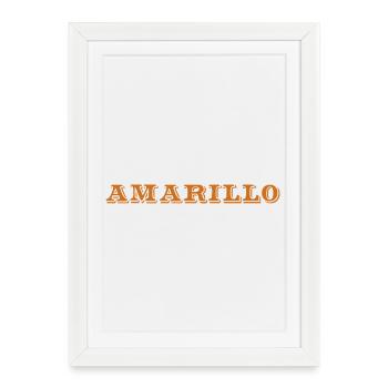 Amarillo, Texas - Affiche encadrée (27 × 37 cm) - blanc - Devant
