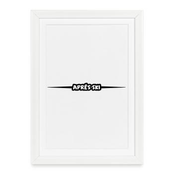 Après-ski line - Framed poster (27 × 37 cm) - white - Front