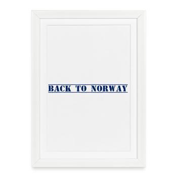 Norway Norwegen - Framed poster (27 × 37 cm) - white - Front