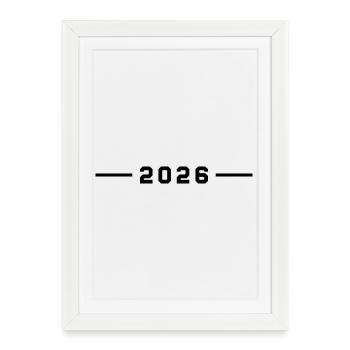 2026 stroke - Framed poster (27 × 37 cm) - white - Front