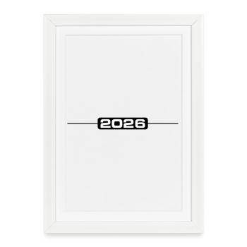 2026 Stroke Element - Framed poster (27 × 37 cm) - white - Front