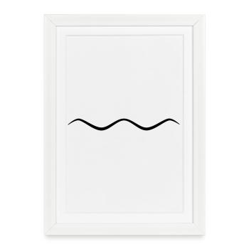 Symbol Wave Wavy Line - Framed poster (27 × 37 cm) - white - Front
