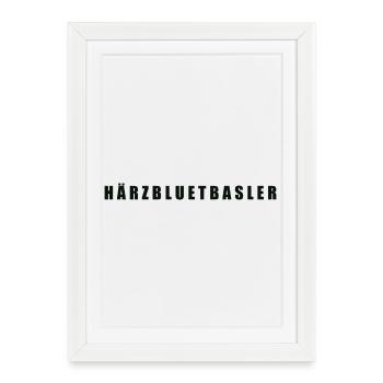 Härzbluetbasler Kanton Basel - Gerahmtes Poster (27 × 37 cm) - Weiß - Vorne