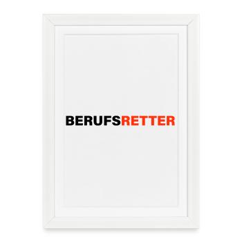 Sauveteur professionnel - Affiche encadrée (27 × 37 cm) - blanc - Devant