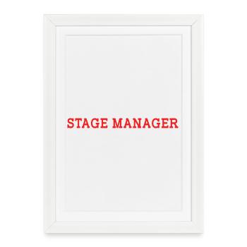 Régisseur de théâtre Bühne - Affiche encadrée (27 × 37 cm) - blanc - Devant