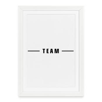 Team Line - Framed poster (27 × 37 cm) - white - Front