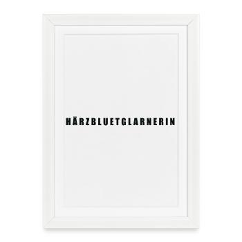 Härzbluetglarnerin, Canton de Glaris, Suisse - Affiche encadrée (27 × 37 cm) - blanc - Devant