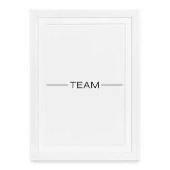 Team Line - Framed poster (27 × 37 cm) - white - Front