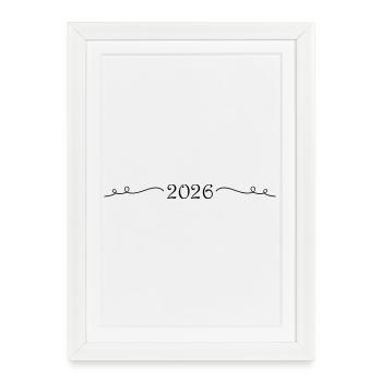Ornement 2026 - Affiche encadrée (27 × 37 cm) - blanc - Devant