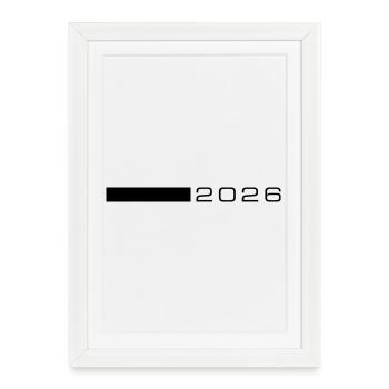 2026 year stroke - Framed poster (27 × 37 cm) - white - Front
