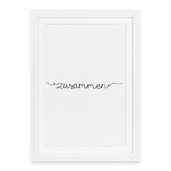 Zusammen_fineline - Gerahmtes Poster (27 × 37 cm) - Weiß - Vorne