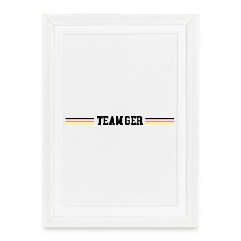 Équipe Allemagne - Affiche encadrée (27 × 37 cm) - blanc - Devant