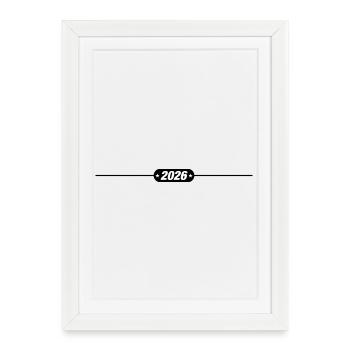 2026 Line - Framed poster (27 × 37 cm) - white - Front