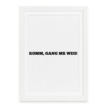 Souabe Parler Souabe Souabe drôle - Affiche encadrée (27 × 37 cm) - blanc - Devant