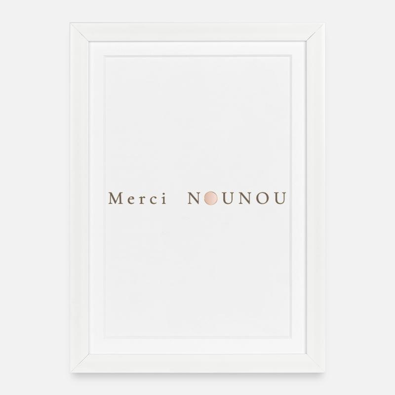 Botschaft der Anerkennung – Danke, Nanny - Gerahmtes Poster (27 × 37 cm) - Weiß