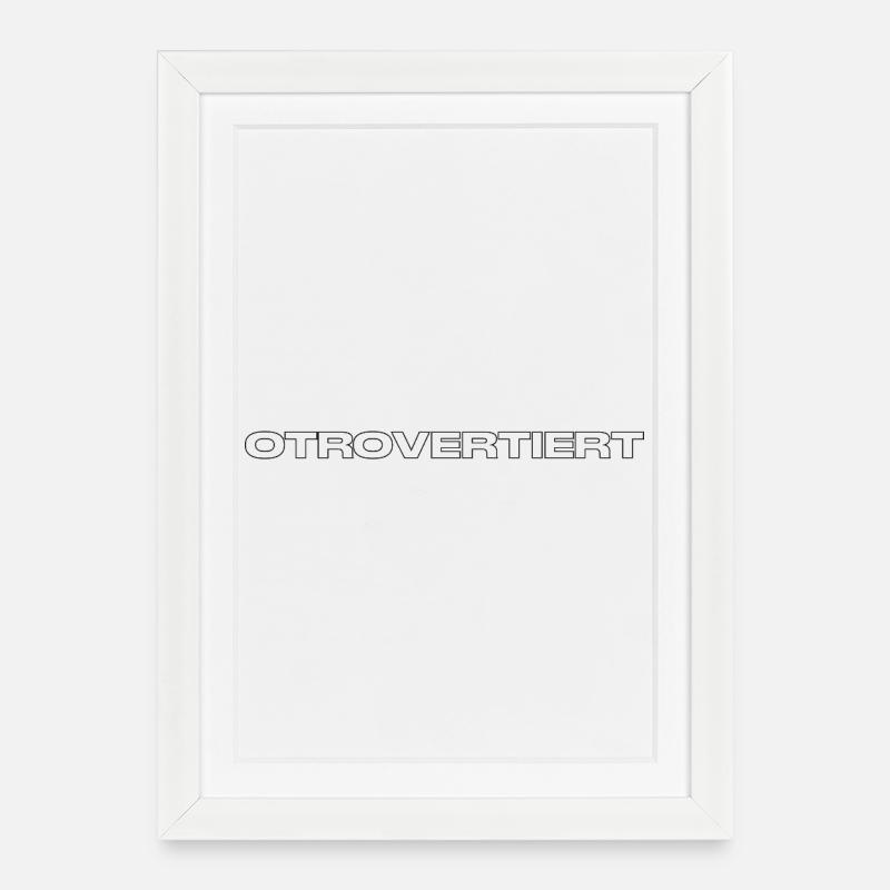 Otroverted - Affiche encadrée (27 × 37 cm) - blanc