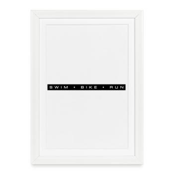 Triathlon Natation Cyclisme Course à pied - Affiche encadrée (27 × 37 cm) - blanc - Devant