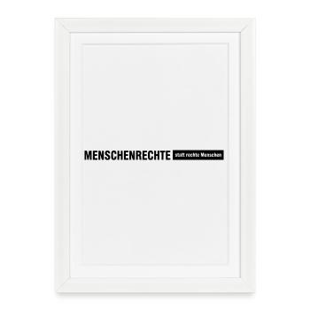 Phrase de la Déclaration des droits de l’homme - Affiche encadrée (27 × 37 cm) - blanc - Devant
