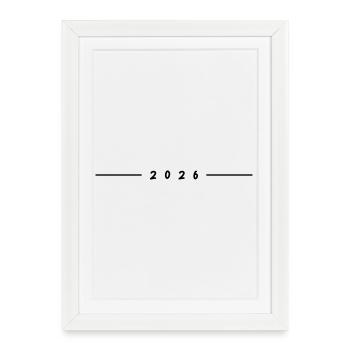 2026 Line - Framed poster (27 × 37 cm) - white - Front