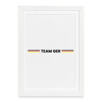 Équipe Allemagne - Affiche encadrée (27 × 37 cm) - blanc - Devant
