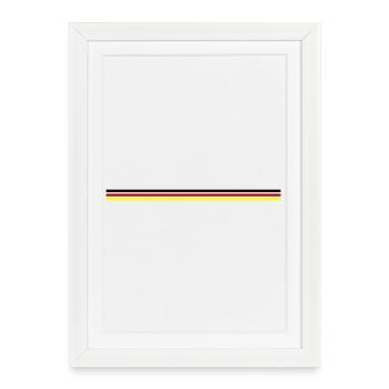 Ligne du drapeau allemand - Affiche encadrée (27 × 37 cm) - blanc - Devant