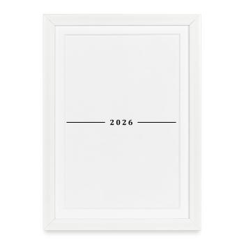2026 Line - Framed poster (27 × 37 cm) - white - Front