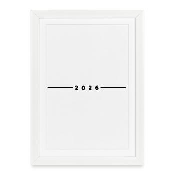 2026 stroke - Framed poster (27 × 37 cm) - white - Front