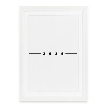 2026 stroke - Framed poster (27 × 37 cm) - white - Front