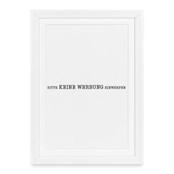 Bitte Keine Werbung einwerfen - Gerahmtes Poster (27 × 37 cm) - Weiß - Vorne