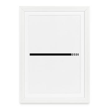2026 stroke - Framed poster (27 × 37 cm) - white - Front