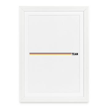 Ligne Team Germany - Affiche encadrée (27 × 37 cm) - blanc - Devant