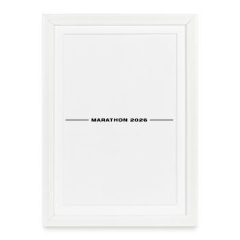 Marathon 2026 Line - Framed poster (27 × 37 cm) - white - Front