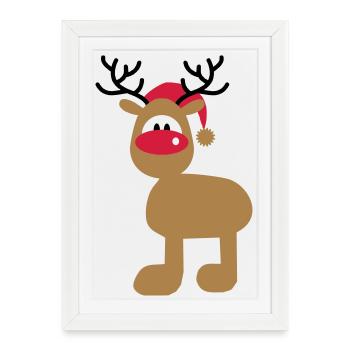 Noël - Affiche encadrée (27 × 37 cm) - blanc - Devant