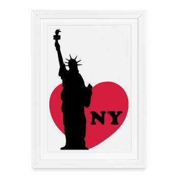 New York - Affiche encadrée (27 × 37 cm) - blanc - Devant