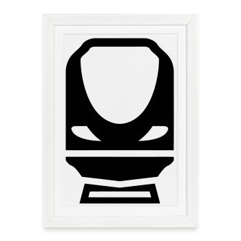 Cheminot / Chemin de fer / Train / Metro - Affiche encadrée (27 × 37 cm) - blanc - Devant