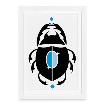Skarabaeus Glückskäfer - Affiche encadrée (27 × 37 cm) - blanc - Devant
