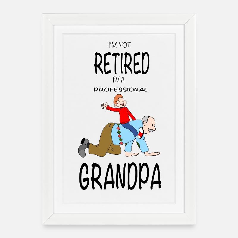 Cartoon Duo au dos - Affiche encadrée (27 × 37 cm) - blanc