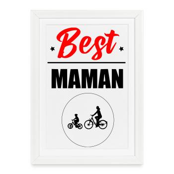 Beste Mama - Gerahmtes Poster (27 × 37 cm) - Weiß - Vorne