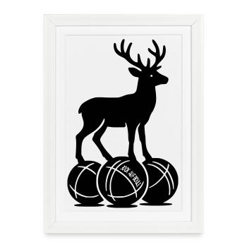 Bock auf Boule - Gerahmtes Poster (27 × 37 cm) - Weiß - Vorne