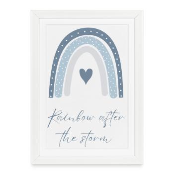 Rainbow after the Storm – Hope & Love - Framed poster (27 × 37 cm) - white - Front